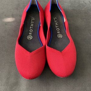 Hot Red Rothy’s Flats